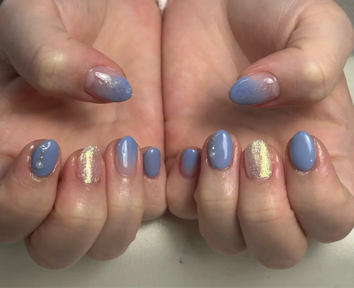 ネイル オーロラネイル フットネイル フレンチネイル ジェルネイル マグネットネイル ハンドネイル kiki nail たまプラーザのネイルデザイン