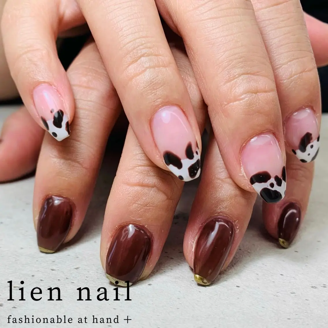 ミディアム ハンドネイル ハンドケア Queen nailのネイルデザイン