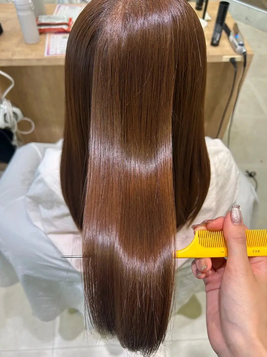 カット➕透明感カラー➕縮毛矯正✨️🧝♀️の写真