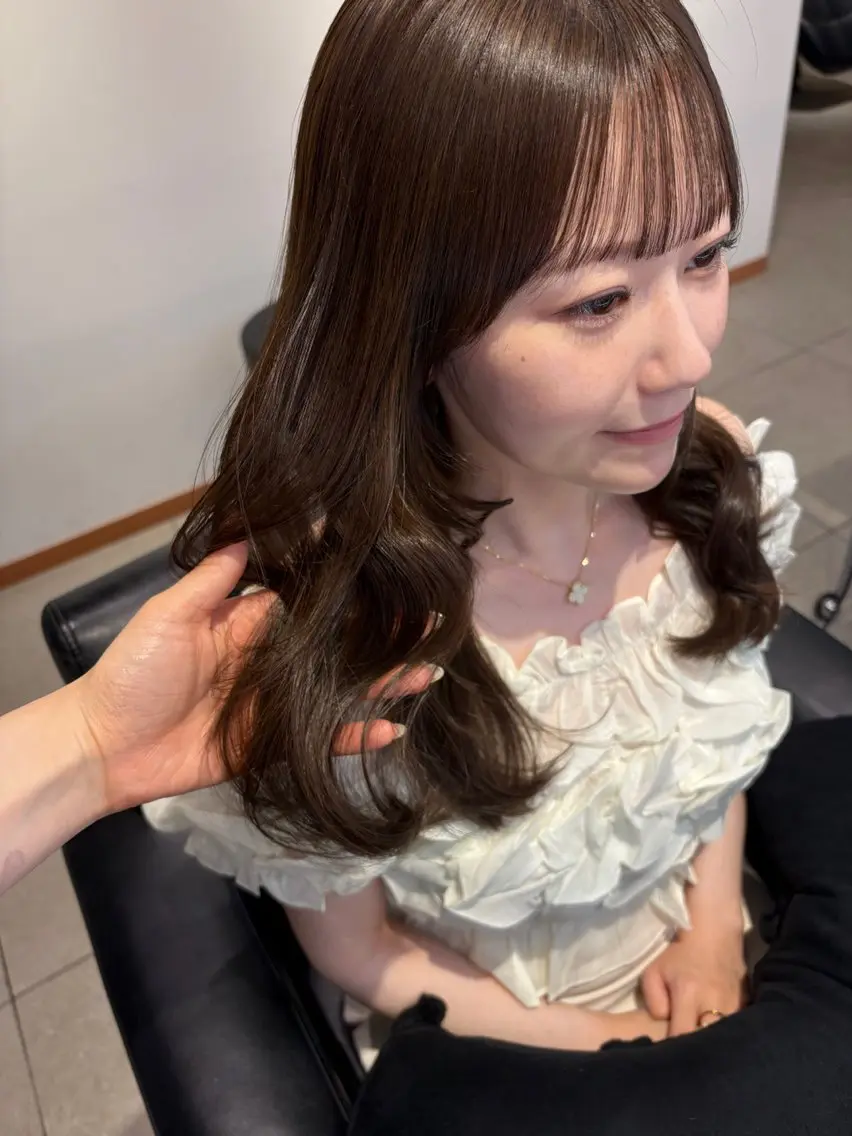 セミロング 髪質改善・水素カラー ARIA(ému)のヘアスタイル