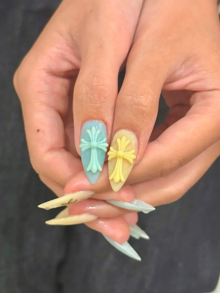 ネイル チークネイル ドット フレンチネイル グラデーション 韓国ネイル Minette nailrinrinのネイルデザイン
