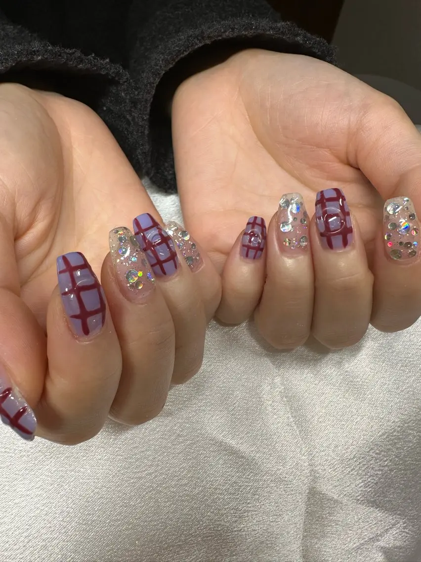 ネイル 氷ネイル・うるうるネイル Sawa ︎︎𓂃⟡.·のネイルデザイン