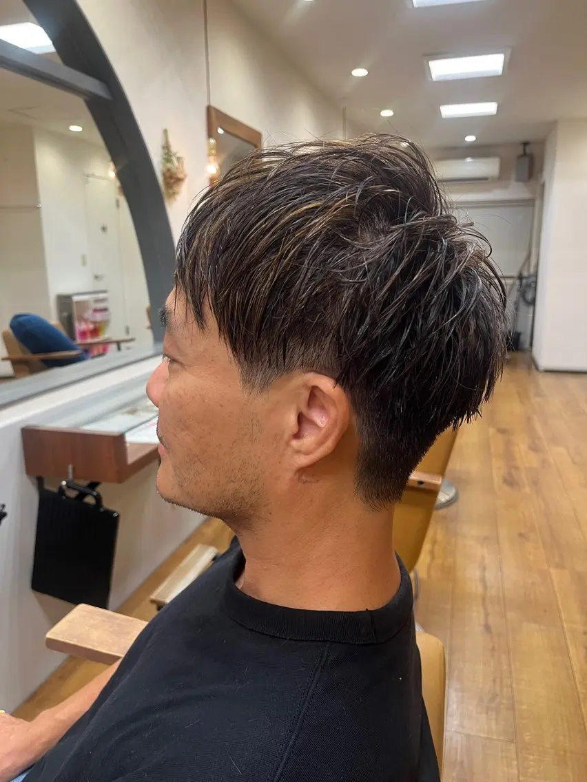 メンズ メンズハイライト ツーブロック 刈り上げ 小林さや 寺田町／カットのヘアスタイル