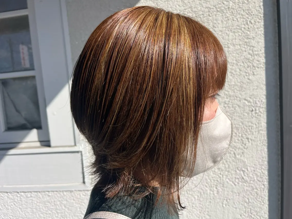 ミディアム カラー 鈴木 結のヘアスタイル