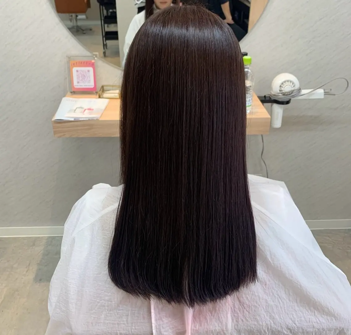 ロング カラー 透明感カラー ラベンダーカラー 山崎 美羽のヘアスタイル