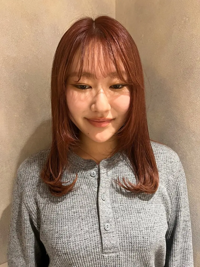 ミディアム カラー ヘアカラー 横浜/ブリーチ/ ダブルカラー/RINのヘアスタイル
