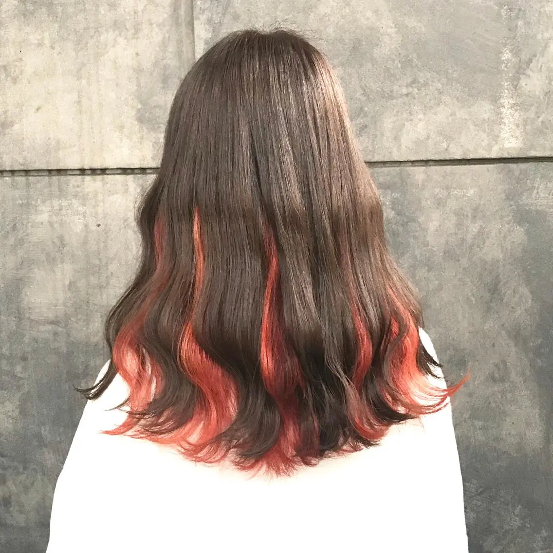 セミロング カラー ブリーチ グレージュ ブリーチなしカラー オレンジ タンバルモリ K-POP好き美容師 🇰🇷Kai.Yのヘアスタイル