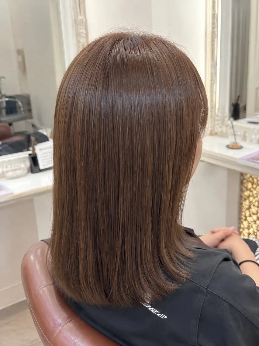 ミディアム カラー ヘアカラー 志村 梨帆のヘアスタイル