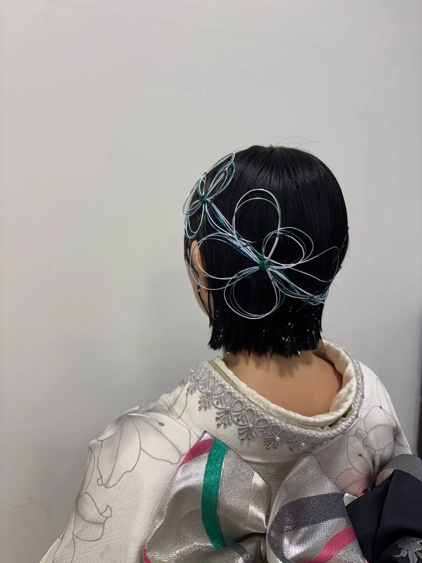 ヘアアレンジ 成人式 ボブ ヘアセット 小嶋 咲輝のヘアスタイル