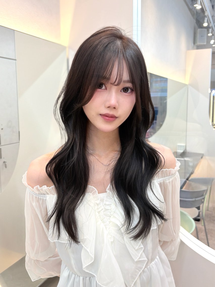 ロング ロングレイヤー レイヤーカット ロング 縮毛矯正 HARUKA/ 韓国フェミニン🍀のヘアスタイル