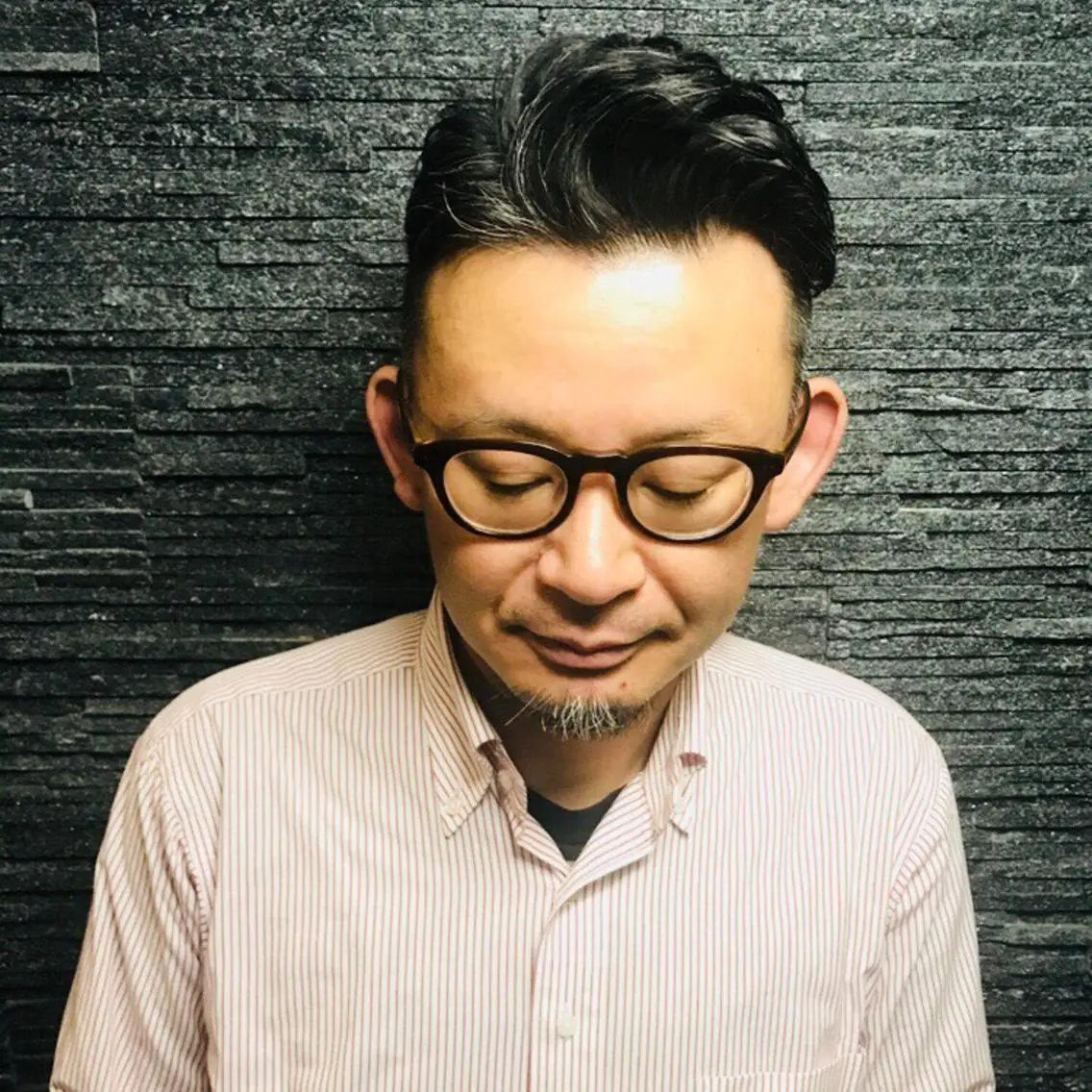 セミロング パーマ プレミアムバーバー 目黒店のヘアスタイル