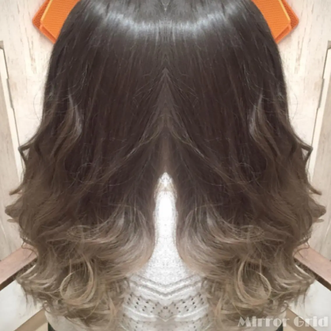 セミロング カラー グラデーションカラー ハイライトカラー ハイライト ハイトーンブリーチ 土坂 由志【京都】のヘアスタイル