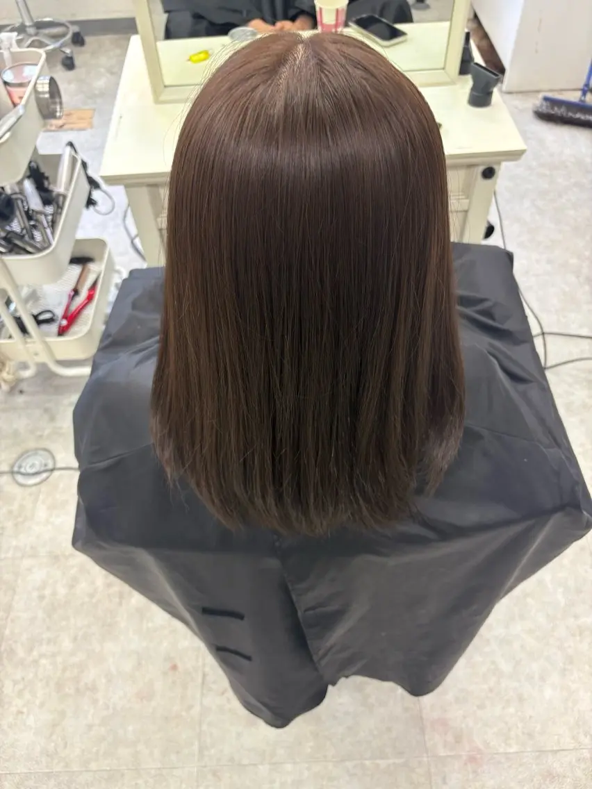 セミロング カラー アッシュ 透明感カラー ヘアカラー トリートメント 🦈プルエクステ🦈 shizuku✨️のヘアスタイル