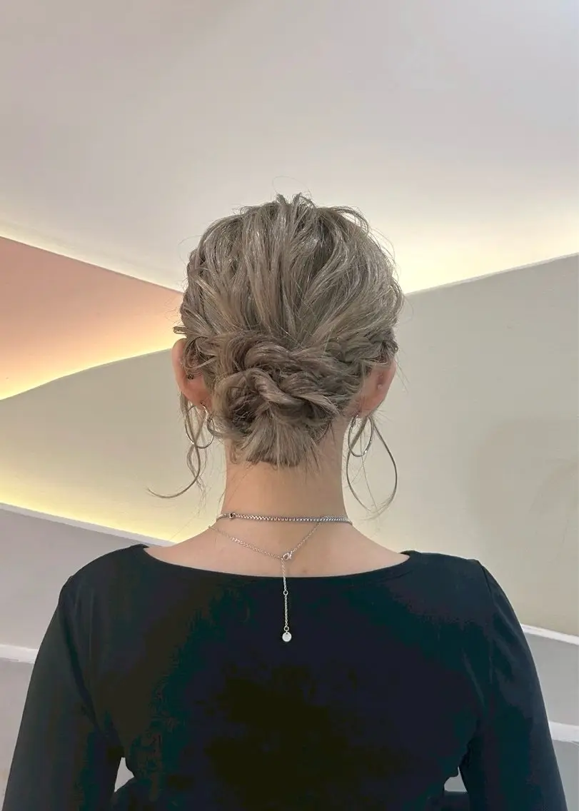 ロング ヘアアレンジ 結婚式・ブライダル ヘアセット sana 韓国ヘア🌿のヘアスタイル