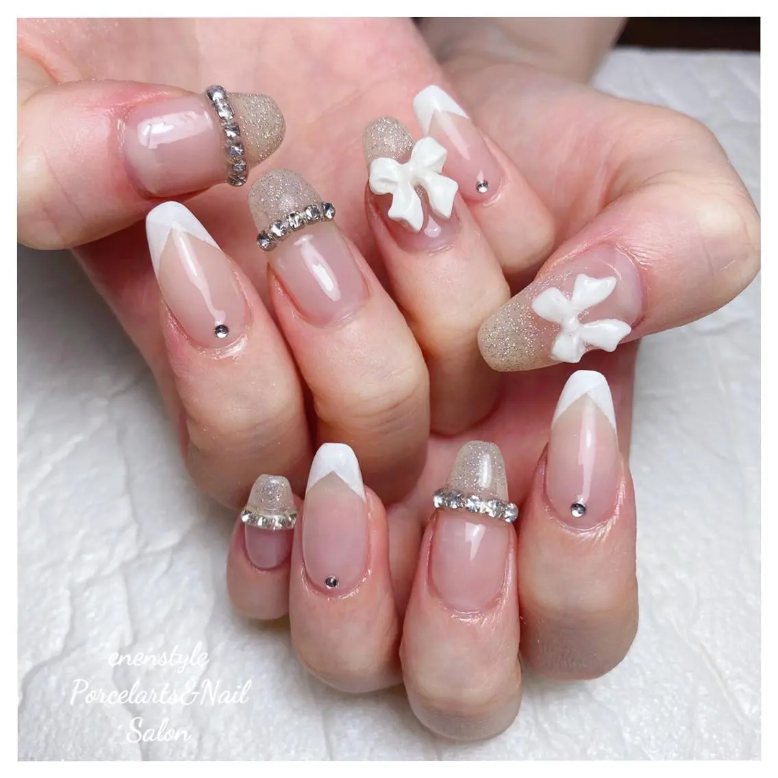 ミディアム ネイル 🐾enen style 🐾のネイルデザイン