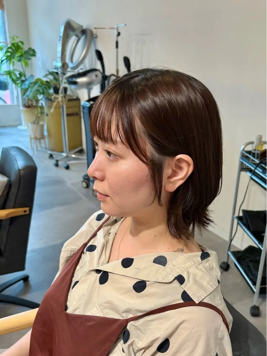 ショート ボブ くびれヘア 栗原 歩美のヘアスタイル