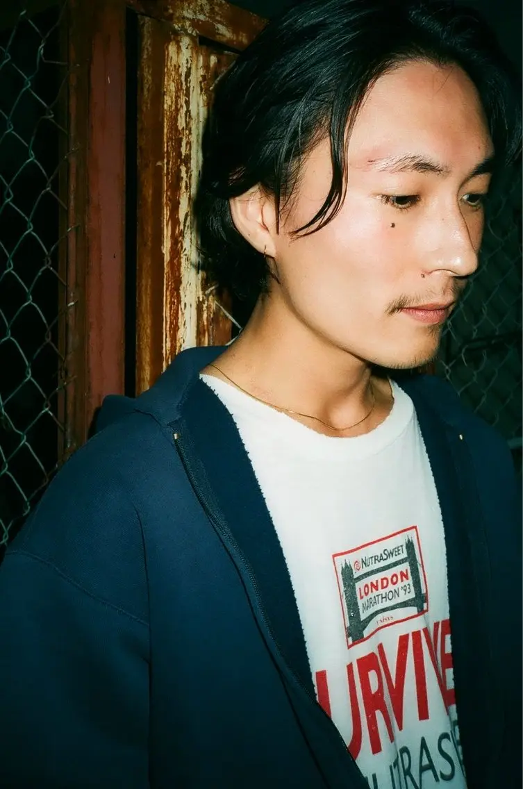 ミディアム ミディアムパーマ 與座 翼のヘアスタイル