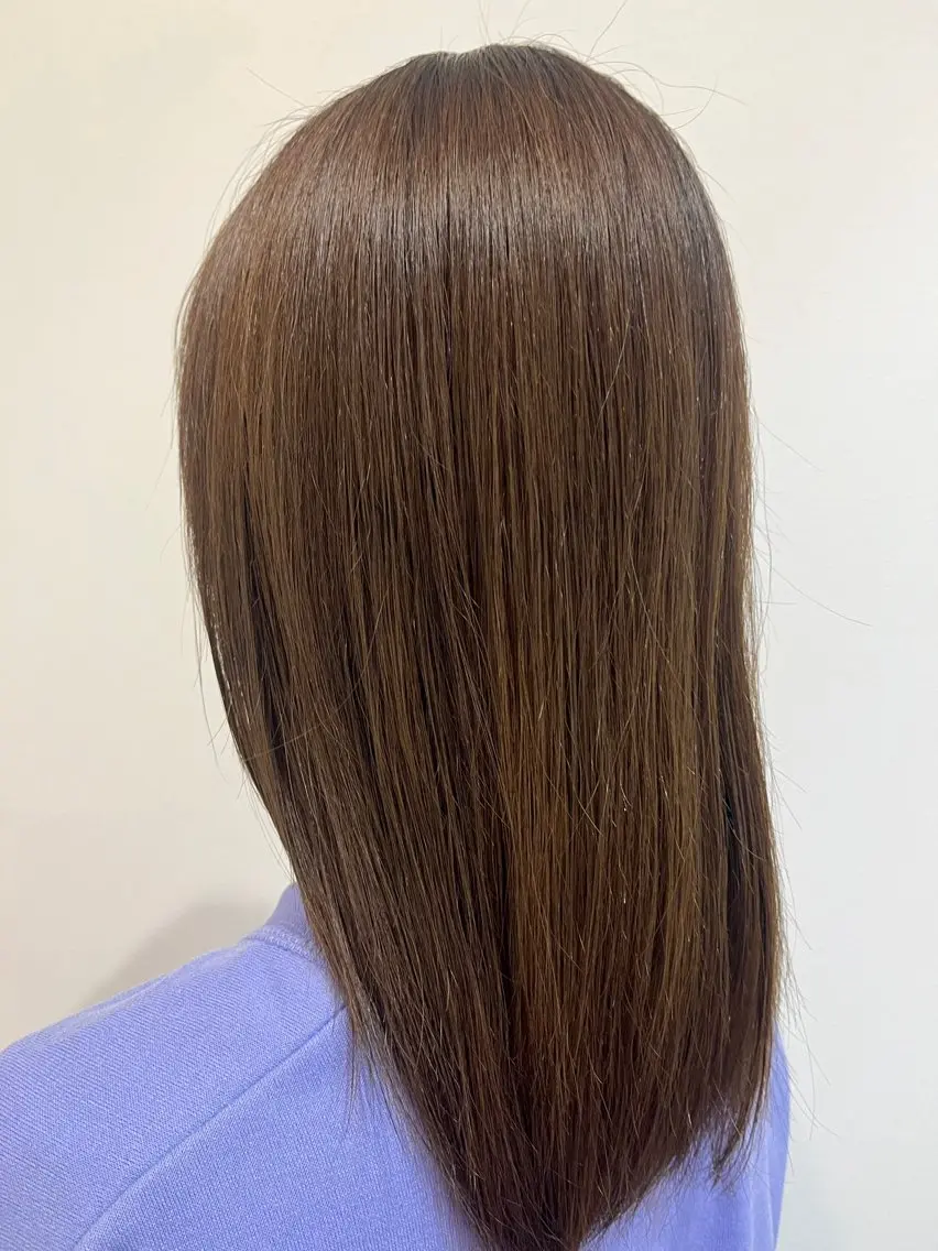 ミディアム カラー ブリーチ ブラウンカラー ショコラブラウン オレンジ ヘアカラー トリートメント 🌼カラー 🌼渡辺歩🌼のヘアスタイル