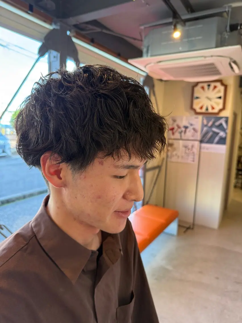 パーマ カット パーマ 梅田 拓実のヘアスタイル