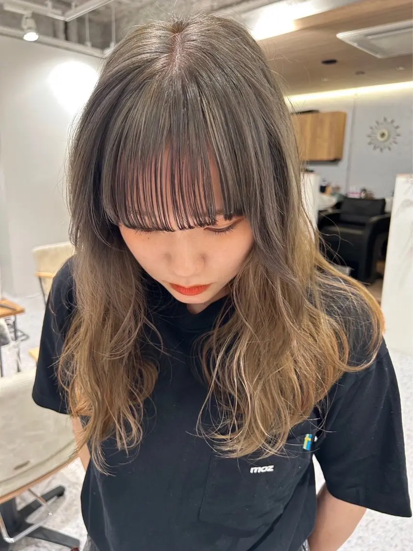 ロング カット ヘアカラー hair&eye🎀 /momoKaのヘアスタイル