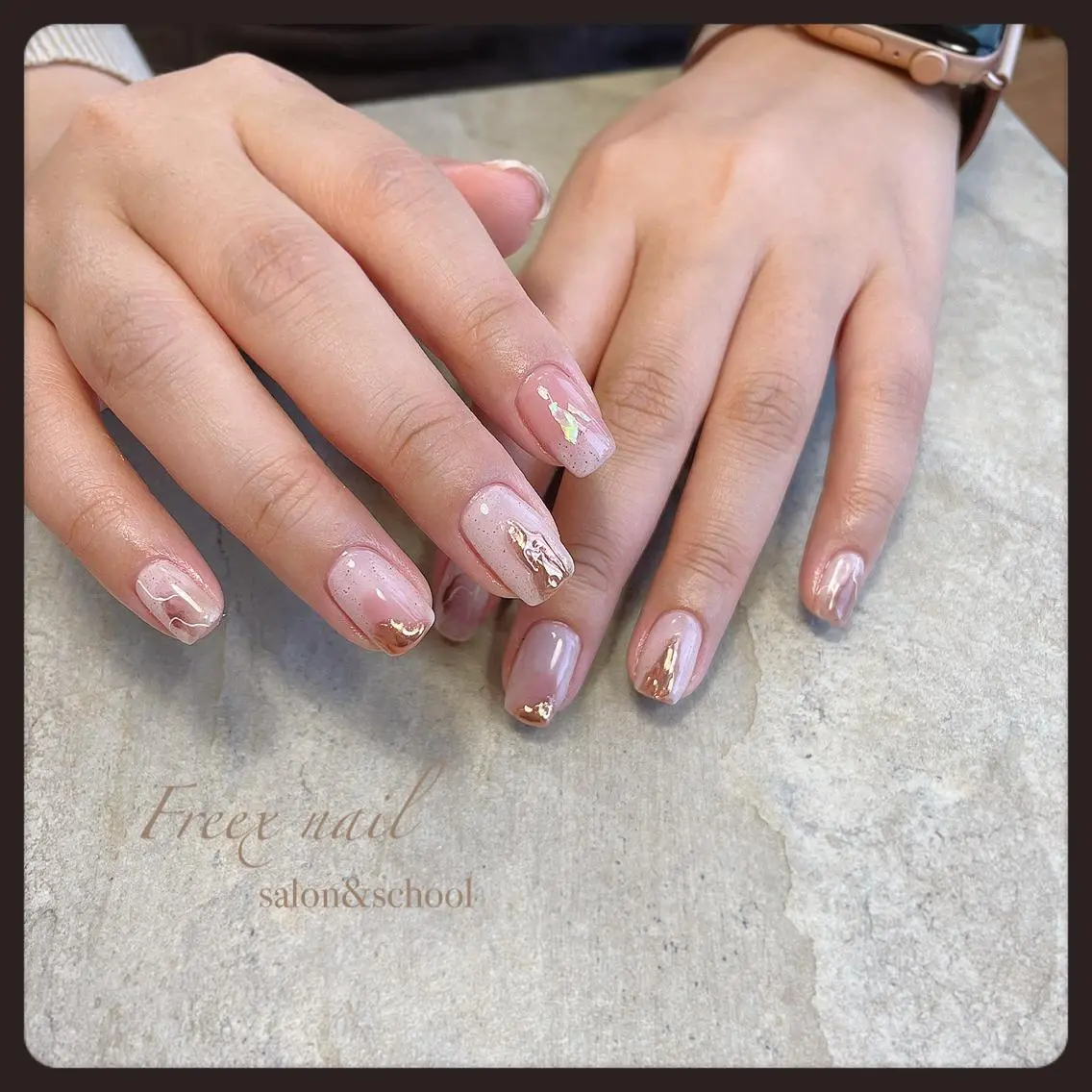 ネイル 春ネイル ハンドネイル ハンドケア freex nail /ニュアンス/個性派のネイルデザイン