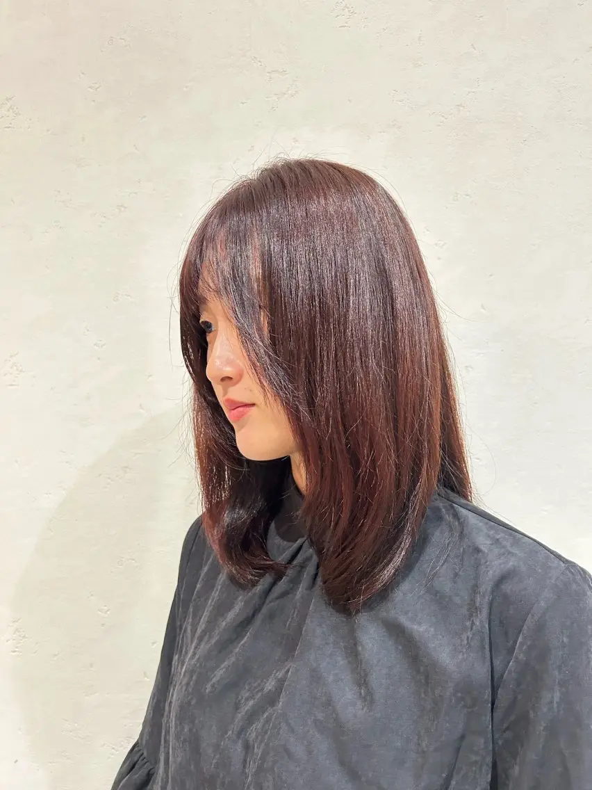 セミロング カラー 🍒中川葵久美🍒 レイヤー/メンズのヘアスタイル