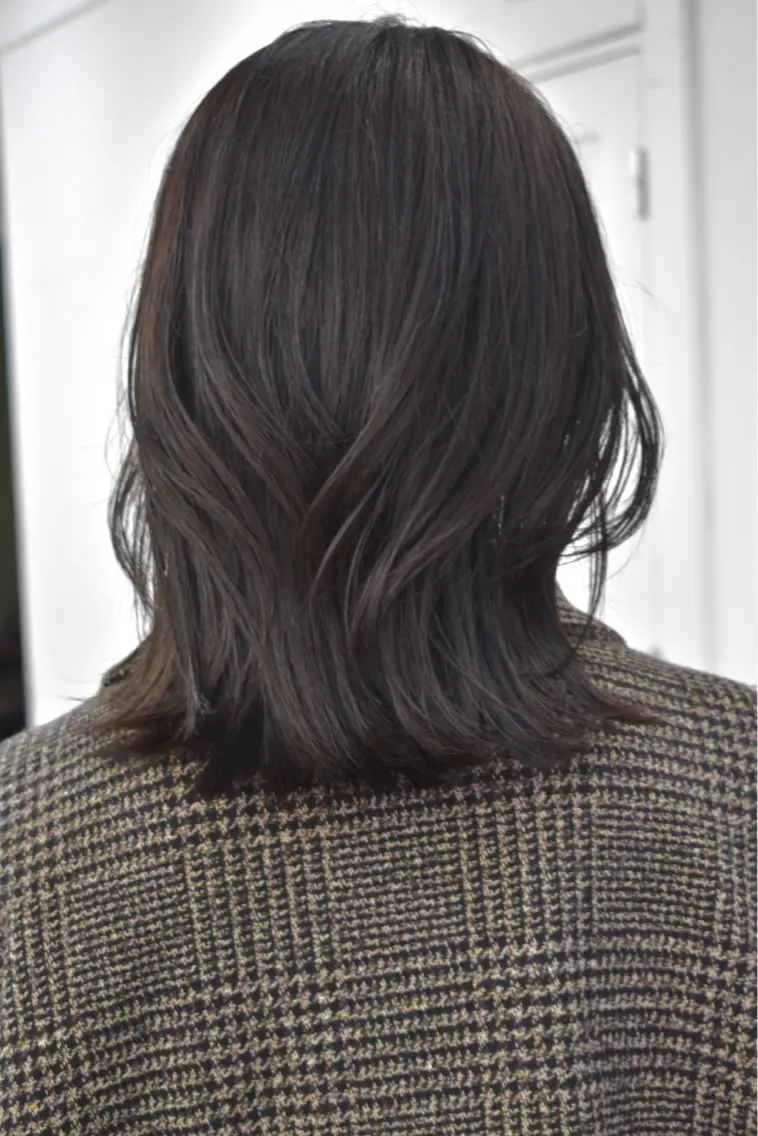 ミディアム カラー カット ヘアカラー トリートメント レイヤーボブ/ 艶カラー/サナ🌼のヘアスタイル