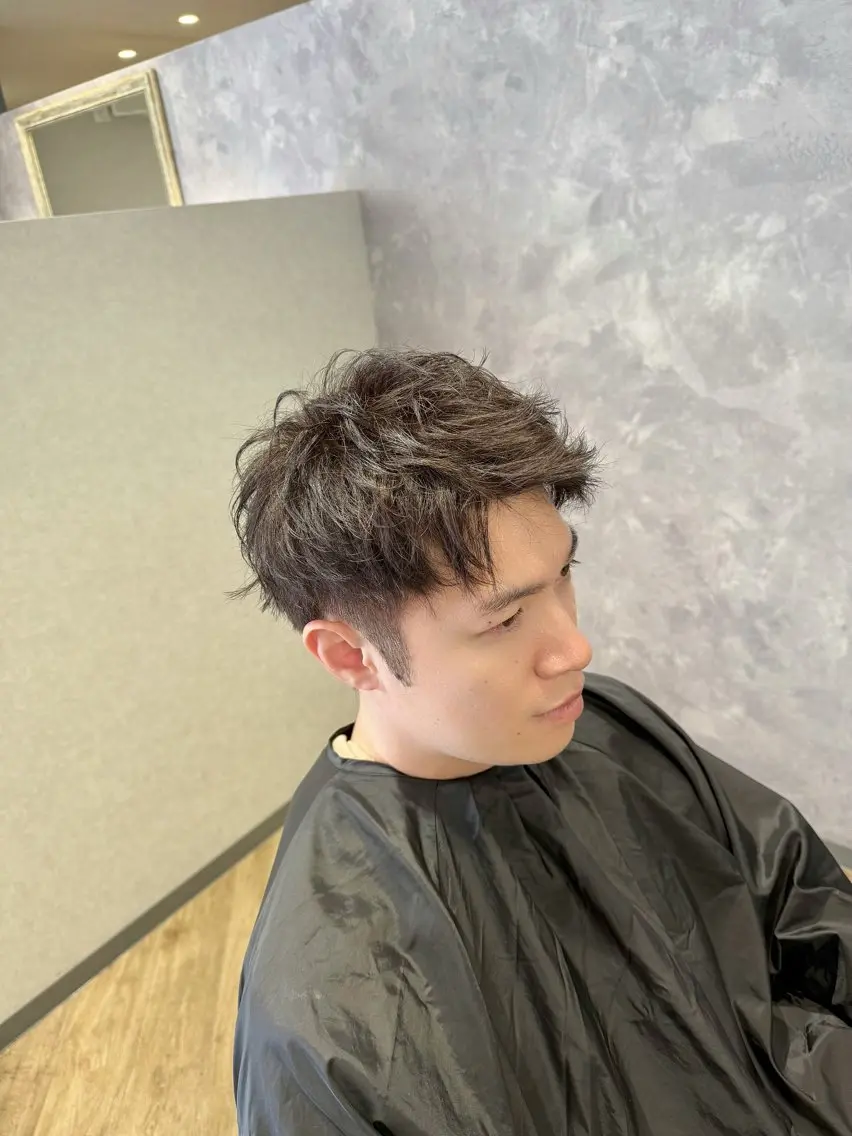 パーマ メンズ カット パーマ トリートメント ヘアセット 阪急箕面駅 labimani千葉のヘアスタイル