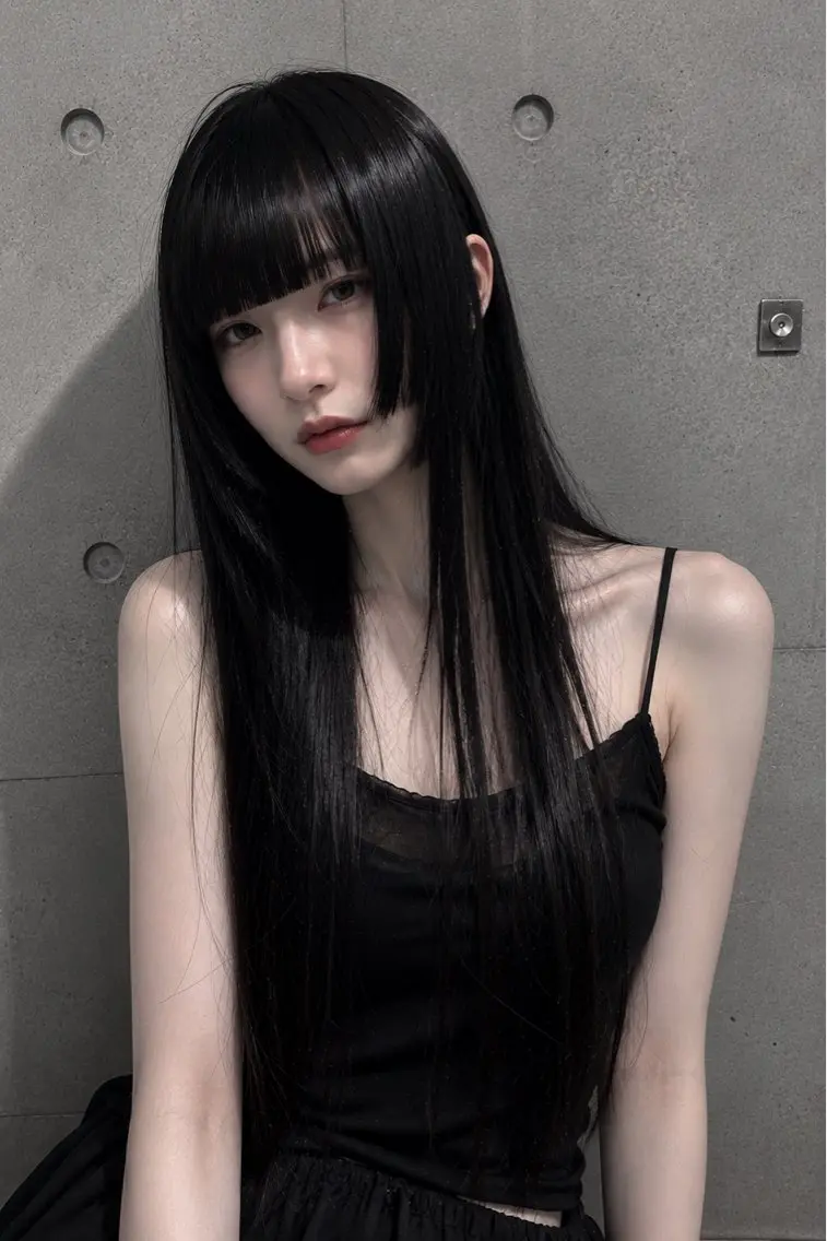ロング カット 岩元 結実のヘアスタイル