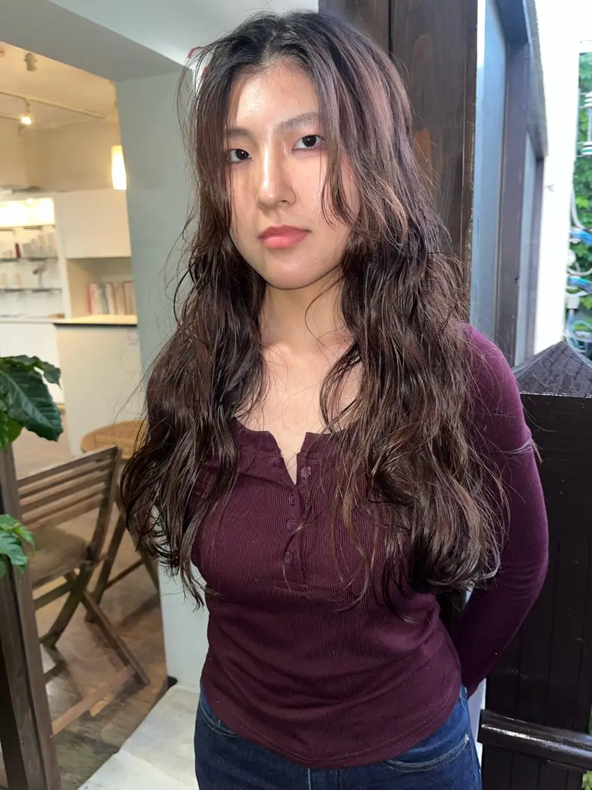 ロング パーマ ロング デジタルパーマ カット パーマ 似合わせパーマ/ 山本銀次郎のヘアスタイル