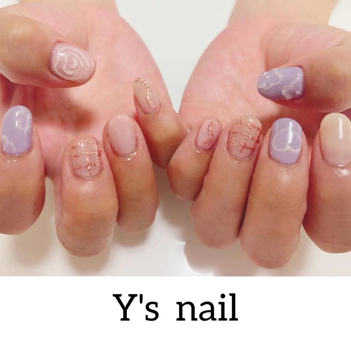 ネイル 韓国ネイル ぷっくりネイル 手書きが得意🖌️ Y’s  nailのネイルデザイン