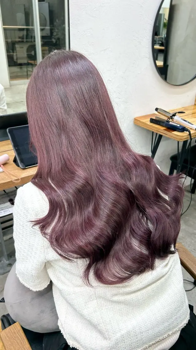 ロング カラー ブリーチ ダブルカラー ラベンダーカラー ブリーチなしカラー ピンクカラー RYOSUKE ハイトーンのヘアスタイル