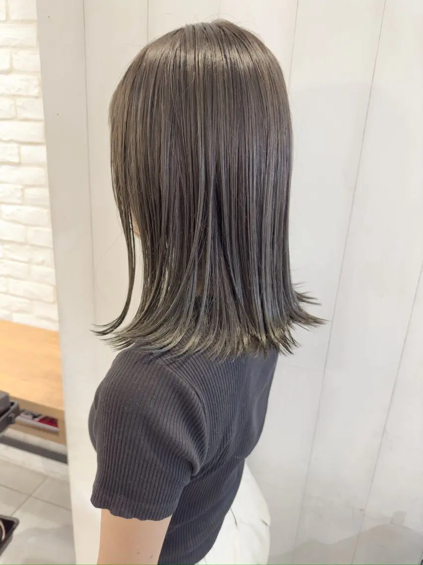 ミディアム カラー ヘアアレンジ カット ヘアカラー トリートメント ヘアセット ブリーチなし透け感/ マンツーマン/Ryoのヘアスタイル
