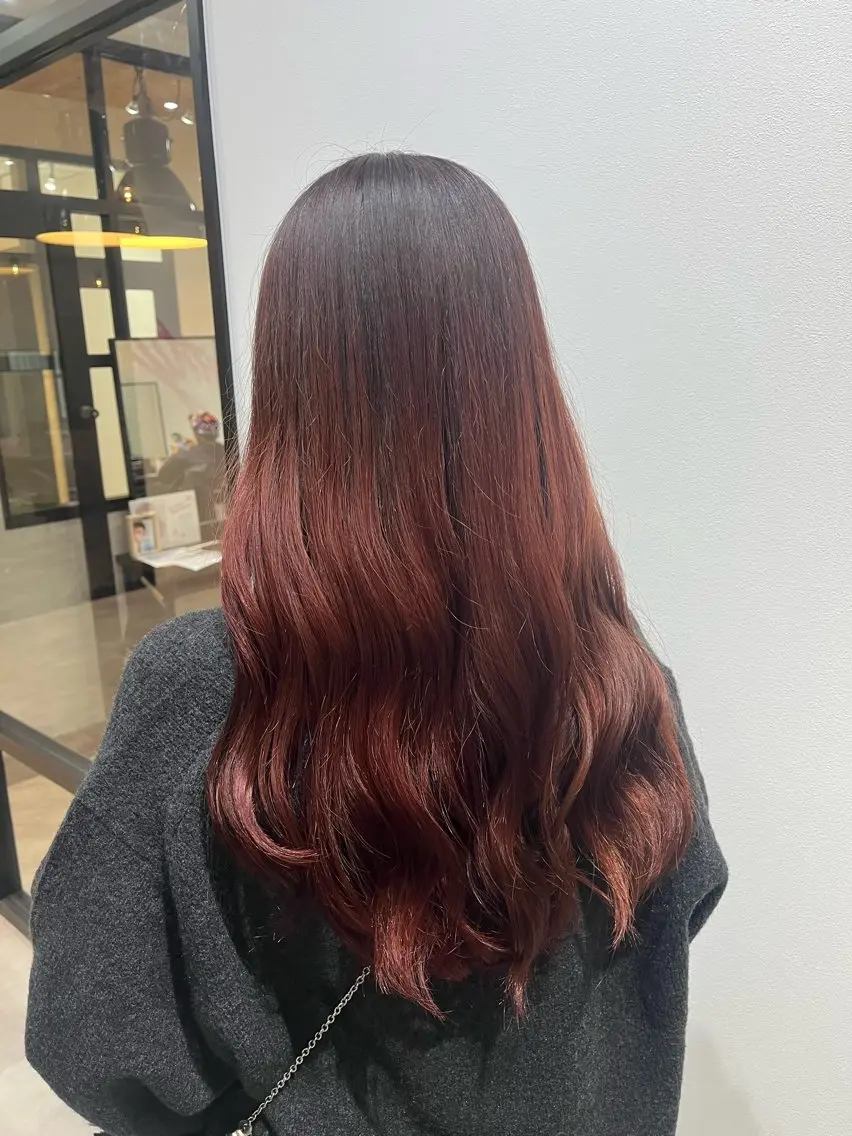 ロング カラー 艶カラー推し! なかはらあかりのヘアスタイル