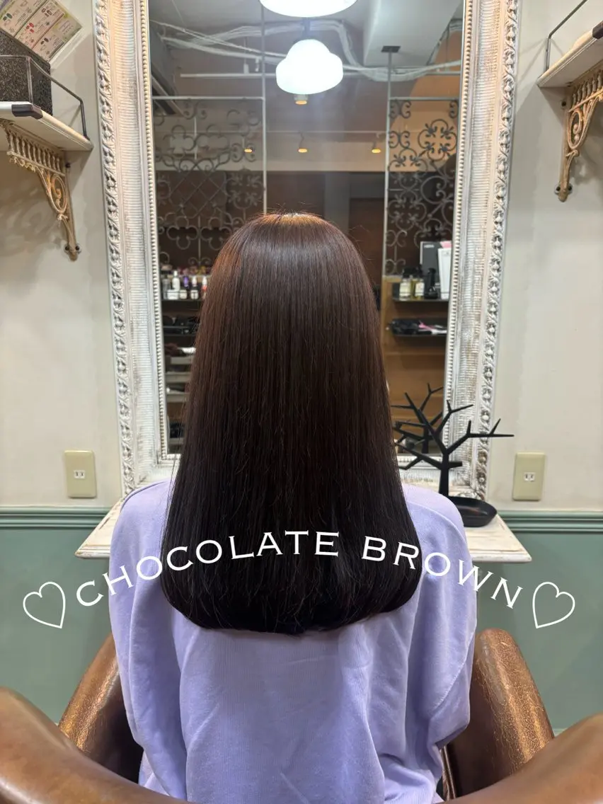 セミロング カラー 黒髪 ケアカラー ダブルカラー カット ヘアカラー トリートメント 🍒桜井 優華🍒のヘアスタイル