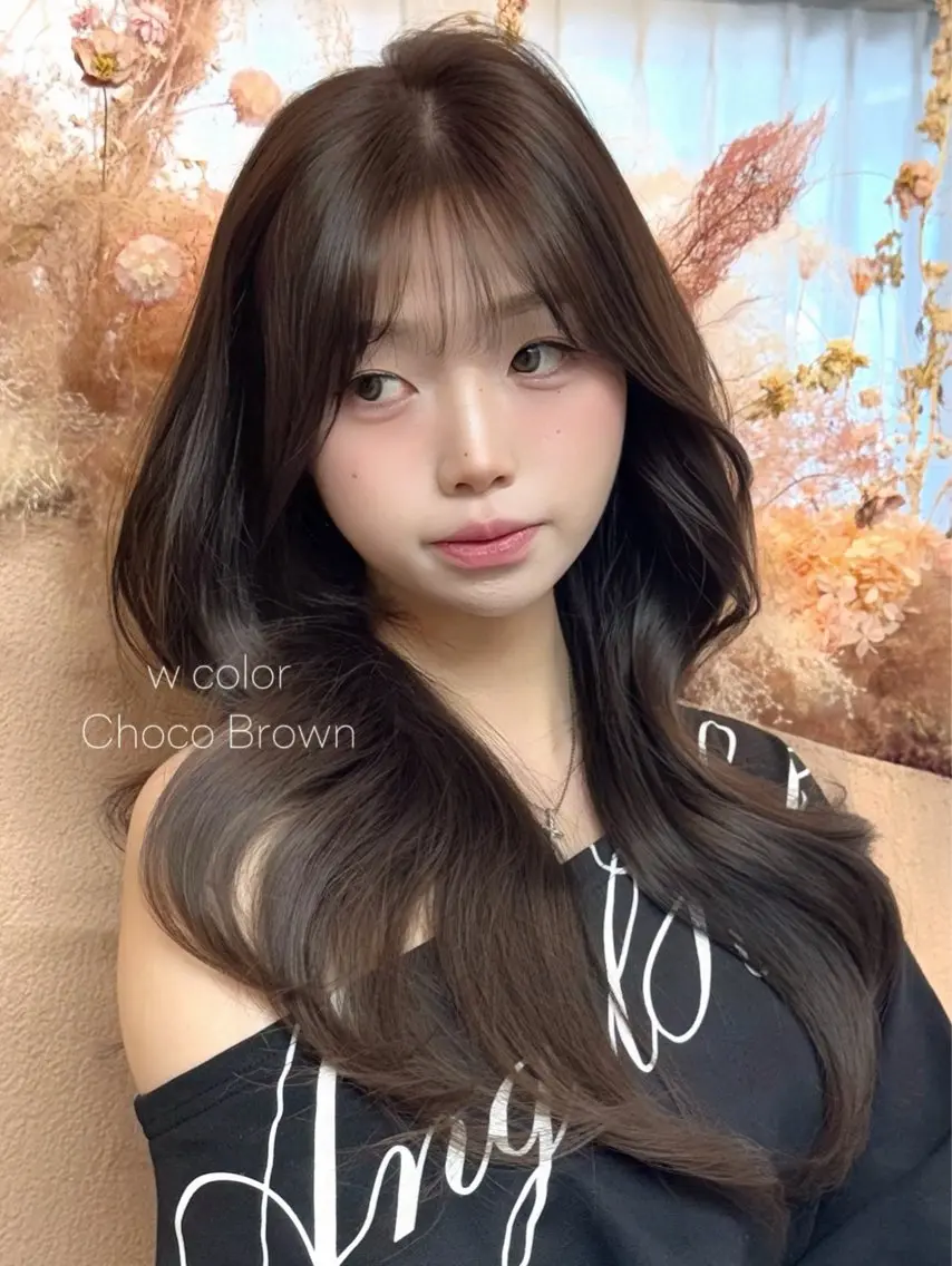 ロング カラー ブリーチ ブラウンカラー ブリーチなしカラー ヘアカラー トリートメント 韓国ヘア/美髪 / Inori🇰🇷のヘアスタイル