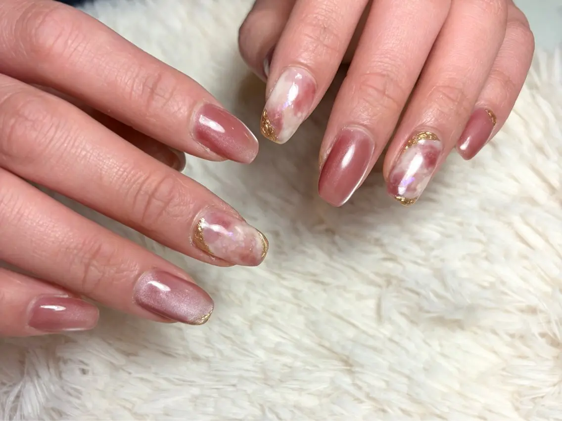 ネイル ハンドネイル plus j ゆう˚ʚ♡ɞ˚のネイルデザイン