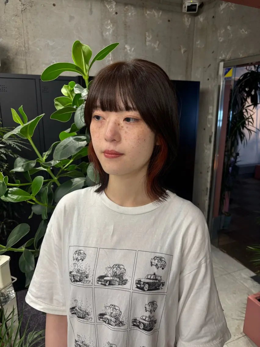 ミディアム カット ヘアカラー トリートメント 【レイヤー/ツヤ髪】 ほらぐちるい🍒のヘアスタイル