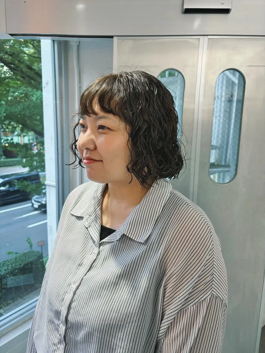 パーマ ボブ 星 美羽のヘアスタイル