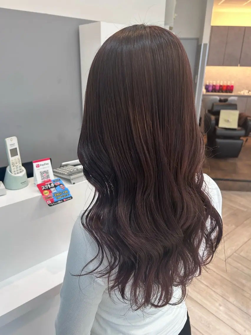 ロング ヘアカラー トリートメント 蓮池 愛海のヘアスタイル