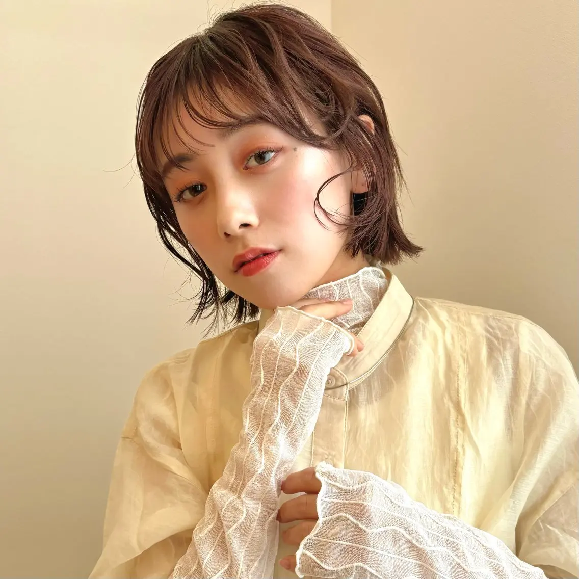 ショート パーマ パーマ/暖色/ボブ イワタテ🇰🇷のヘアスタイル