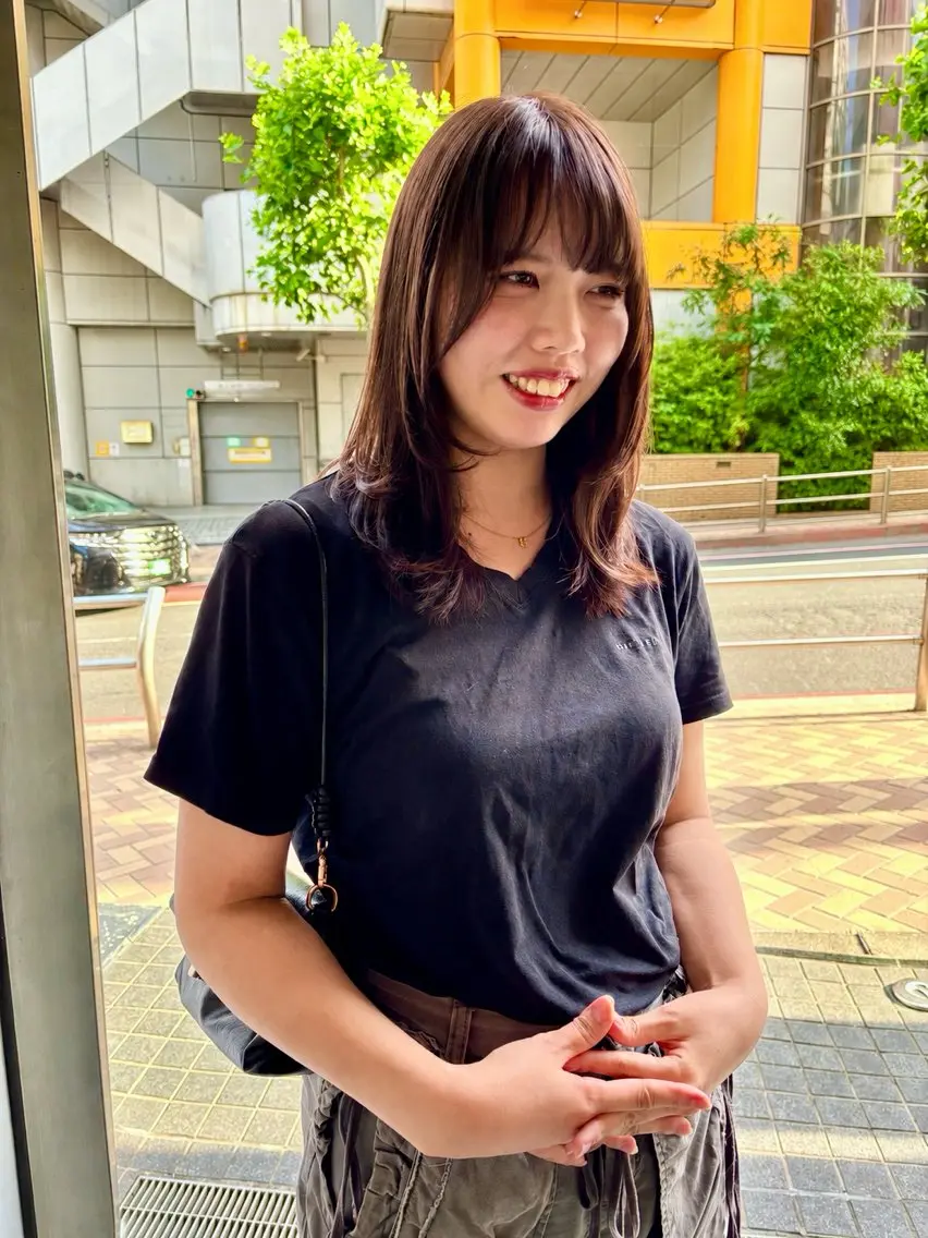 セミロング カラー カット ヘアカラー トリートメント natsu fujinoのヘアスタイル