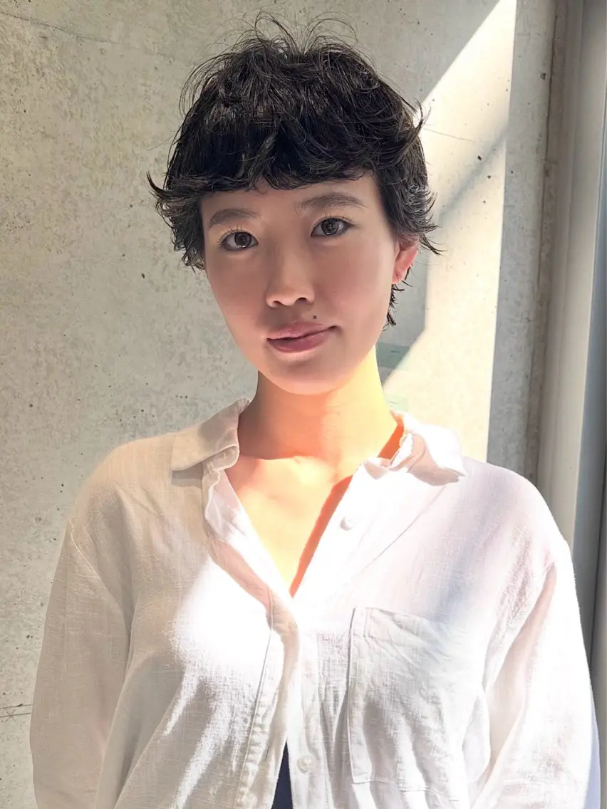 ショート パーマ カット パーマ トリートメント ケアパーマ/レイヤー / 丸山渉のヘアスタイル