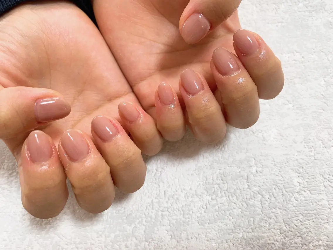 ネイル ジェルネイル 韓国ネイル メンズネイル ワンカラーネイル パラジェル kiki nail たまプラーザのネイルデザイン