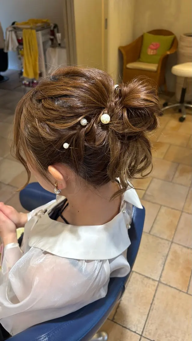 ミディアム ヘアセット 藤本 早耶のヘアスタイル