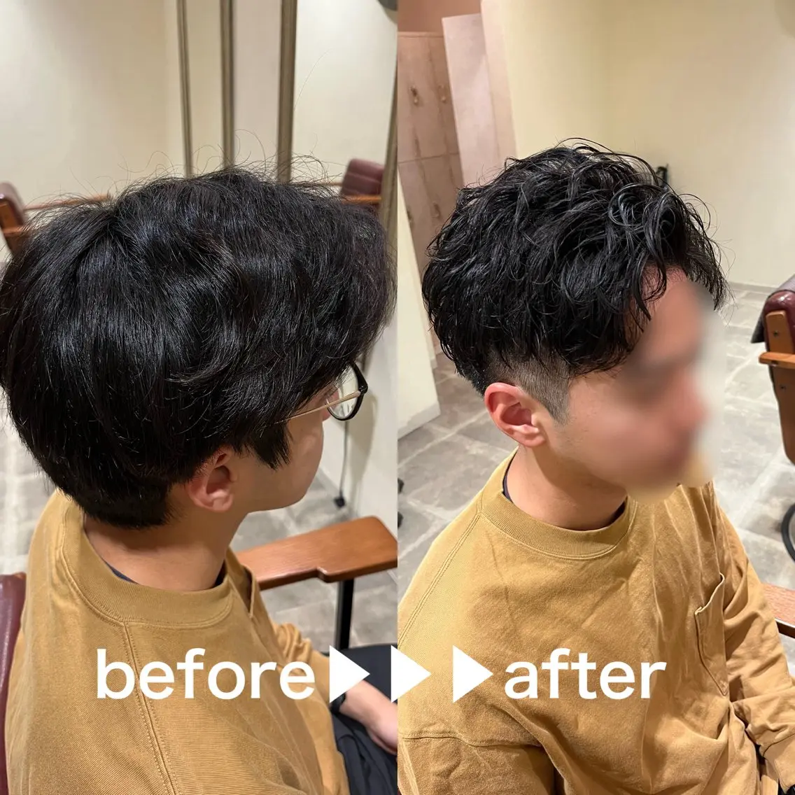 【💫minimo限定メニュー💫】メンズカット+ケミカルパーマ＋炭酸バブルスパ🧖の写真