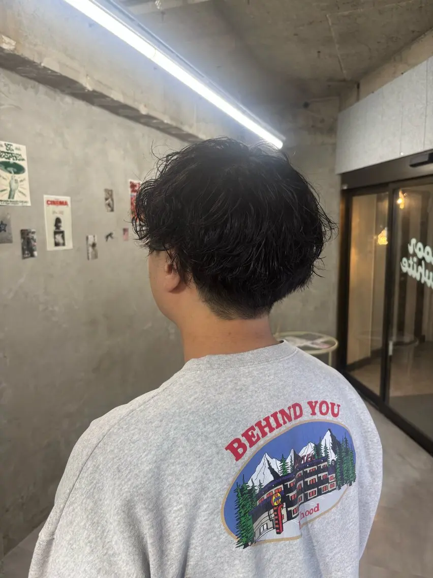ショート パーマ メンズ カット パーマ トリートメント door white hideのヘアスタイル