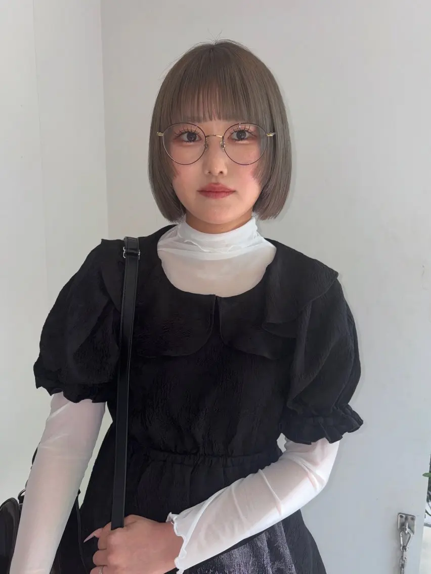ミディアム カラー カット ヘアカラー トリートメント 松本 雪愛のヘアスタイル