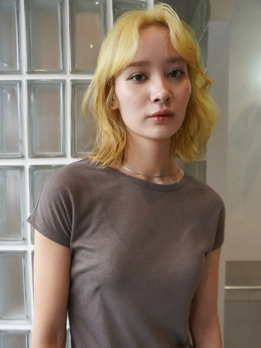 ミディアム カラー ブリーチ イエローカラー ヘアカラー 🩰暖色カラー人気 No.1!/リカ🩰のヘアスタイル
