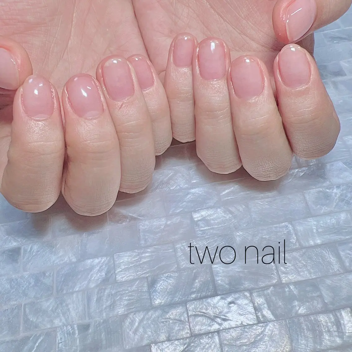 ネイル ネイルチップ ホワイト ハンドネイル two nailのネイルデザイン